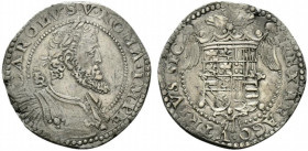 NAPOLI. Carlo V ( Carlo I di Spagna) (1516-1554) Mezzo ducato (g. 14,84). • CΛROLVS • V • ROMΛ • IMP •, Busto laur. e 181corazzato volto a ds.; a sn, ...