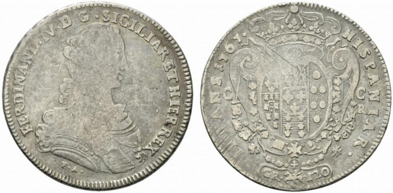 NAPOLI. Ferdinando IV (1 periodo 1759-1799) Piastra 1767 (g. 25). FERDINAN IV D ...