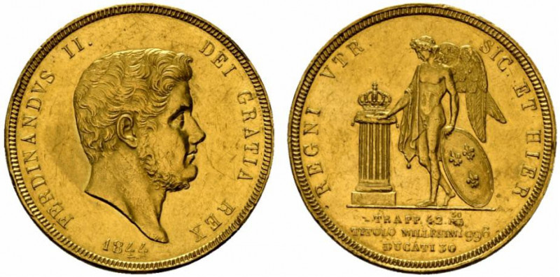 NAPOLI. Ferdinando II di Borbone (1830-1859) 30 ducati 1844 (g. 37,93). FERDINAN...