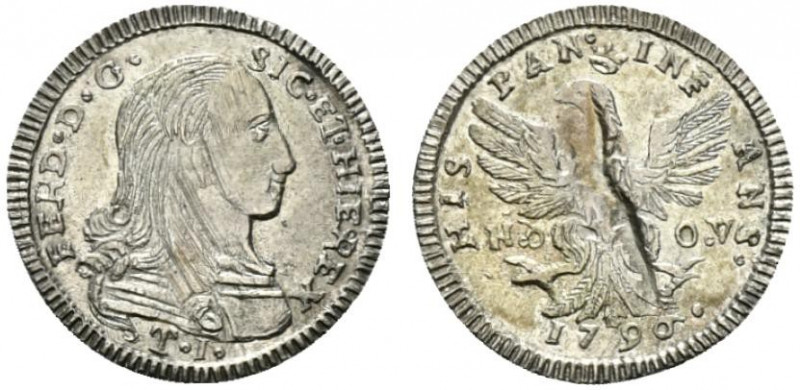 PALERMO. Ferdinando III (1759-1825) Tarì 1796 (g, 2,25) FERD.D.G. – SIC.ET.HIER....