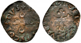ROMA. Pio II (1458-1464) Denaro picciolo (g. 0,47). Stemma R/ Croce fiorata. Munt. 28; Berm. 370 MI RARO - BB