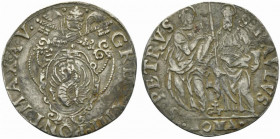 ROMA. Gregorio XIII (1572-1585) Paolo A/ V (g. 2,85) Stemma ovale sormontato da tiara e chiavi decussate. R/S S. Pietro e Paolo stanti; in basso, sigl...