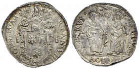 ROMA. Urbano VIII (1623-1644) Testone (g. 9,62). Stemma R/ SS. Pietro e Paolo stanti. Munt. 62 AR - SPL