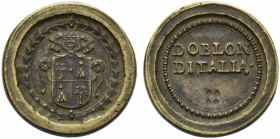 ROMA. Alessandro VII (1655-1667) Peso monetale del doblon d’Italia (g. 13,2) Stemma sormontato da triregno e chiavi decussate in ghirlanda R/ DOBLON /...