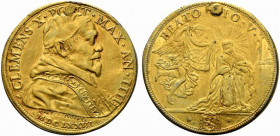 ROMA. Clemente X (1670-1676) Piastra 1673/ IIII (43 mm.) CLEMENS X PONT MAX AN IIII, busto a ds. con camauro, mozzetta e stola ornata di stelle; sotto...