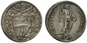 ROMA. Clemente XI (1700-1721) Giulio A/ XVII (g. 3,06). Stemma R/ Figura di S. Pietro a ds. Munt. 114 AR - SPL