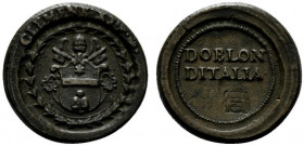ROMA. Clemente XI (1700-1721) Peso monetale della doppia d'Italia. (g. 13,22) CLEMENS XI - P M. Stemma sormontato da triregno e chiavi decussate in co...