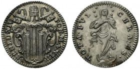 ROMA. Benedetto XIV (1740-1758) Grosso A/ XIII (g. 1,17). BENED XIV PON M A XIII, Stemma sormontato da chiavi decussate e triregno R/ TOTA PUL CHRA ES...