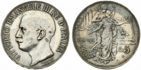 Vittorio Emanuele III (1900-1943) 5 lire 1911 AR - SPL