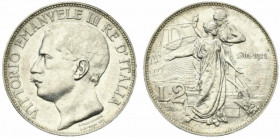 Vittorio Emanuele III (1900-1943) 2 lire 1911 AR - qSPL