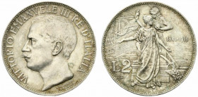 Vittorio Emanuele III (1900-1943) 2 lire 1911 AR - SPL