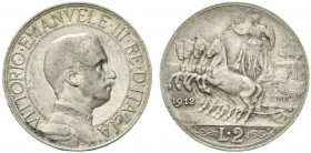 Vittorio Emanuele III (1900-1943) 2 lire 1912 AR - qSPL