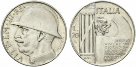 Vittorio Emanuele III (1900-1943) 20 lire 1928/VI AR - qSPL