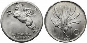REPUBBLICA ITALIANA (monetazione in lire) (1946-2001) 10 Lire 1950. Mont. 9; Gig. 233. Italma RARISSIMA   senza scritta REPVBBLICA ITALIANA in incuso ...