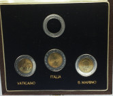 REPUBBLICA ITALIANA. Set di presentazione 1983 dell'acciaieria "Nuova SIAS Acciai Speciali" fornitrice dei metalli per la produzione delle 500 Lire bi...