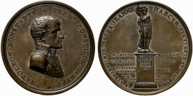 Francia. Napoleone Bonaparte, consolato (1795-1815) AE Medaglia anno XI (1803) per il restauro a Orleans del monumento a Giovanna D'Arco (opus: Duprè ...