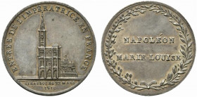 Francia. Napoleone I, Imperatore (1805-1814) AR Medaglia 1810 per l’entrata in Francia dell'Imperatrice. Strasburgo (opus; Courtot) (31,5mm) ENTREE DE...