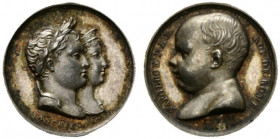 Francia. Napoleone I, Imperatore (1805-1814) AR Medaglia 1811 per la nascita del Re di Roma (opus: Andrieu & Galle) (15mm, 2,43g.) Teste accollate ver...