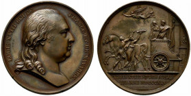 Francia. Luigi XVIII di Borbone (1814-1824) Medaglia 1814 per l’entrata a Parigi del re (opus: Andrieu e Brenet) (mm. 40) LOUIS XVIII ROI DE FRANCE E ...