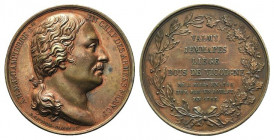 Francia. Auguste Henri M. P. De Dampierre (1756-1793) generale dell’esercito francese. AE Medaglia 1795, Liege (opus: R. Gayrard) (41mm) A.H.M.P. D’AM...