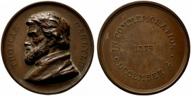 Gran Bretagna. Thomas Carlyle (1795-1881) AE Medaglia 1875 (opus: G T Morgan) (56mm) THOMAS CARLYLE, Busto di Carlyle volto a sn. R/ IN COMMEMORATION ...