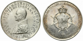 Malta. Sovrano Militare Ordine di Malta (S.M.O.M.), Angelo de Mojana (1962-1988) AR Medaglia 1972 per il decimo anniversario alla nomina di Gran Maest...