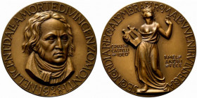 ALFONSINE. Vincenzo Monti (1754-1828) Medaglia 1928 in ricordo del 100° Anniversario della morte di Vincenzo Monti, poeta, scrittore e drammaturgo. (o...