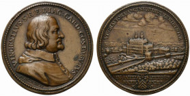 ANZIO. Vincenzo Costaguti (Cardinale) (1601-1660) Medaglia 1647 per la costruzione della villa di Anzio. (opus: Hamerani) (Ø: 42 mm.) Busto a ds. R/ V...