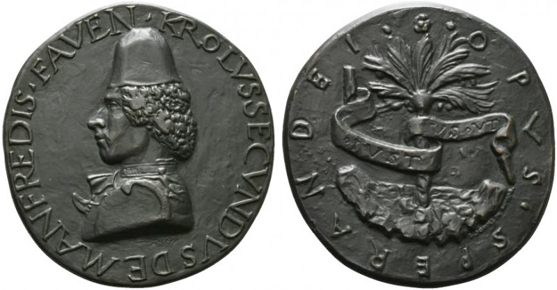 FAENZA. Carlo II Manfredi (1439-1484) Medaglia. (opus: Teruggi) (68 mm.) KROLVS ...