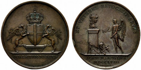 GENOVA. Sotto Napoleone I di Francia (1805-1814) Medaglia premio dell'Accademia Ligustica di Belle Arti di Genova 1758 (opus: Vassallo) (mm. 42) QVAES...