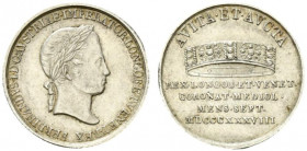 MILANO. Ferdinando I d'Asburgo Lorena Imperatore d'Austria e re del Lombardo-Veneto (1835-1848.) Medaglia del giuramento 1838 (19 mm. 3.29 g) FERDINAN...