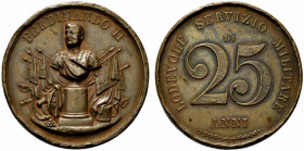 NAPOLI. Ferdinando II di Borbone (1830-1859). Medaglia (1834) ricompensa militare per venticinque anni di servizio (Ø 40 mm. 40) (opus:?).  FERDINANDO...