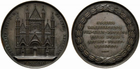 ORVIETO. Regnando Gregorio XVI (1831–1846) Medaglia straordinaria 1842/ XII per i restauri al Duomo di Orvieto. (opus: G. Girometti) (g. 96,15) (mm 56...