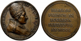ROMA. Bonifacio VIII (1294-1303) Medaglia di restituzione. (inizio XVIII secolo) (opus: Ferdinand de Saint Urbain) (mm. 40) Ritratto con triregno a ds...
