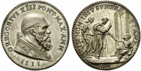 ROMA. Gregorio XIII (1572-1585) Medaglia Anno Santo 1575. (opus: Domenico Poggini) (42 mm.) GREGORIVS XIII PONT MAX ANN IIII Busto a ds. con piviale d...