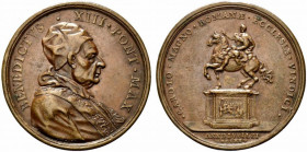 ROMA. Benedetto XIII (1724-1730) Medaglia del Giubileo 1725. (opus: E. Hamerani) (mm. 48) BENEDICTVS – XIII PONT MAX Busto a ds. con camauro e stola o...