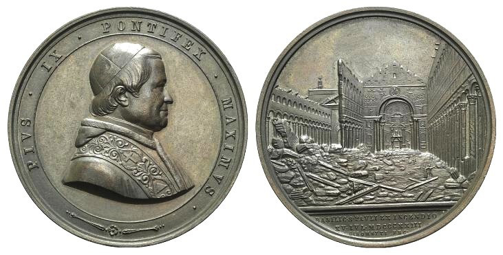 ROMA. Pio IX (1846-1878) Medaglia (opus: G. Cerbara e G. Girometti) (g. 62,63) (...