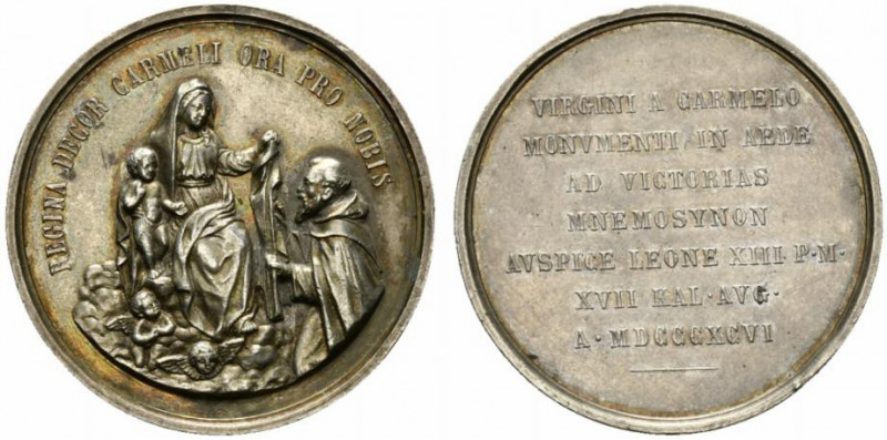 ROMA. Leone XIII (1878-1903) Medaglia 1896 per il Giubileo Episcopale del pontef...