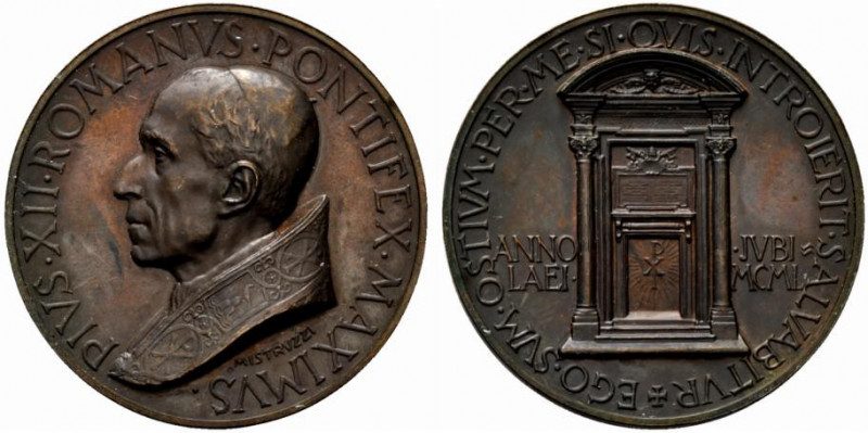 ROMA. Pio XII (1939-1958) Medaglia 1950 ANNO XII per il venticinquesimo Anno San...