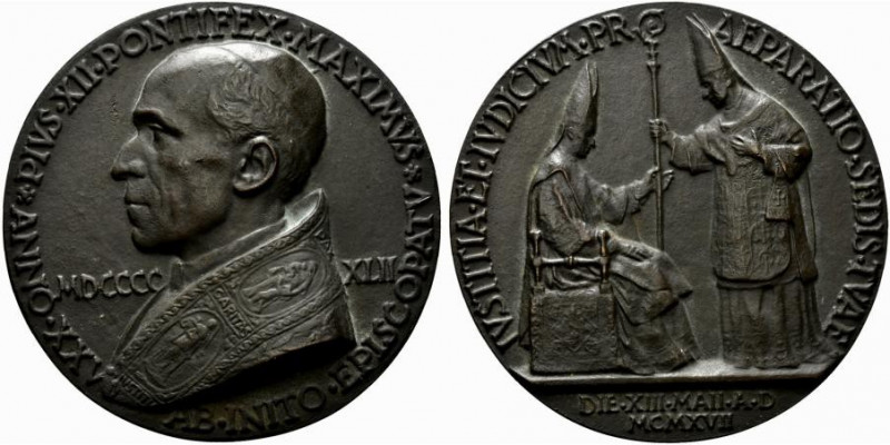 ROMA. Pio XII (1939-58) Medaglia straordinaria fusa 1942 emessa il 13 maggio 194...