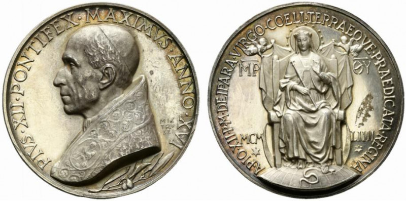 ROMA. Pio XII (1939-1958) Medaglia straordinaria 1954/ XVI per la proclamazione ...