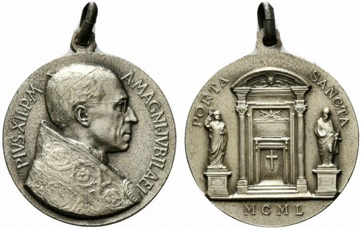 ROMA. Pio XII (1939-1958) Medaglia 1950 (Ø 36 mm.) PIVS XII P M A MAGNI IVBILAEI...