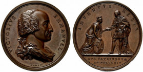 TORINO. Vittorio Emanuele I (1800-1821) Medaglia 1814 per il ritorno del re a Torino (opus: A. Lavy) (mm. 57) Busto di Vittorio Emanuele I a ds. R/ A ...