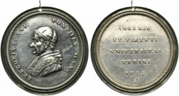 URBINO. Gregorio XVI (1831-1846) Medaglia 1845 con bordo profilato (mm. 50) PIO IX PONTIFEX MAXIMVS ANNO II Busto a sn. con zucchetto, mozzetta e pivi...