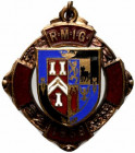Distintivo-badge massoneria inglese con smalti. R. M. I. G. 1958 (mm. 41) - SPL+