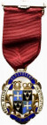 Distintivo-badge massoneria inglese con smalti. ROYAL MASONIC BENEVOLENT INSTITUTION 1926. STEWARD. (Lunghezza con nastro: 74 mm.) - SPL+