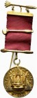 Distintivo-badge massoneria inglese. BRIGHTHELMSTONE CHAPTER N 4307 con iscrizione TRIGESIMUS TERTIUS (Lunghezza con nastro: 110 mm.) - SPL+