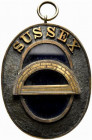 Distintivo-badge massoneria inglese. SUSSEX (mm. 47x64) - SPL+