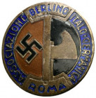 Ventennio fascista. Distintivo con smalti. ASSOCIAZIONE ITALO-GERMANICA. ROMA-BERLINO - qSPL