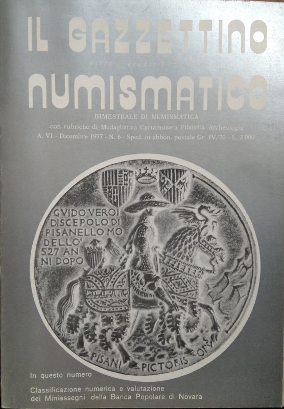IL GAZZETTINO NUMISMATICO – Bimestrale di Numismatica con rubriche di Medaglisti...